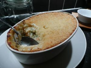 fish pie with potato and celeriac topping