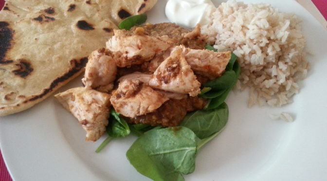 Chicken with Indian chutney