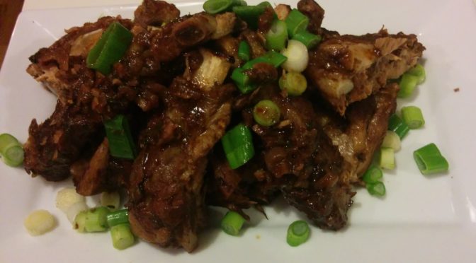Oven braised spicy pork ribs