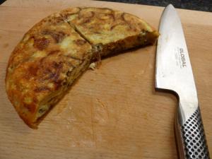 Spanish tortilla with chorizo