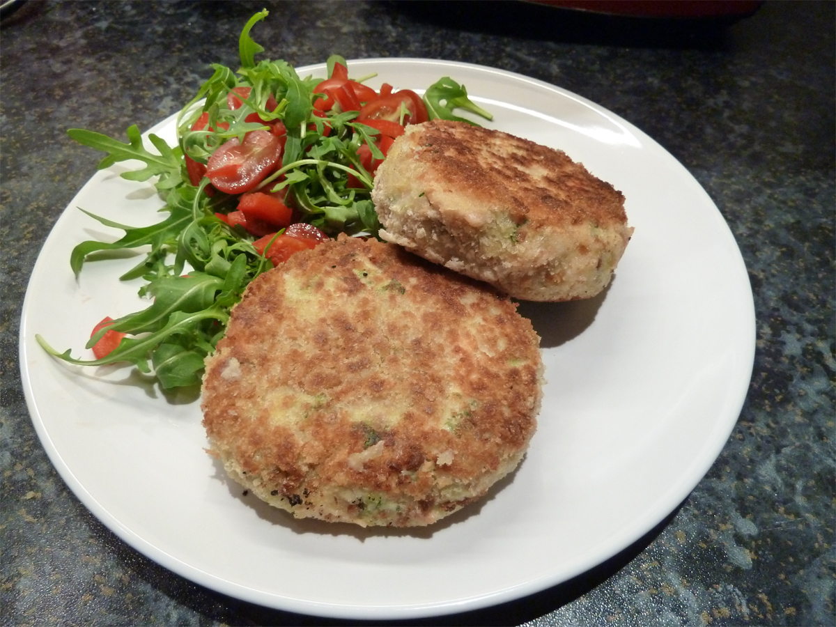 salmon and salsa verde fishcakes