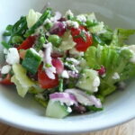 Feta, pomegranate and broccoli salad